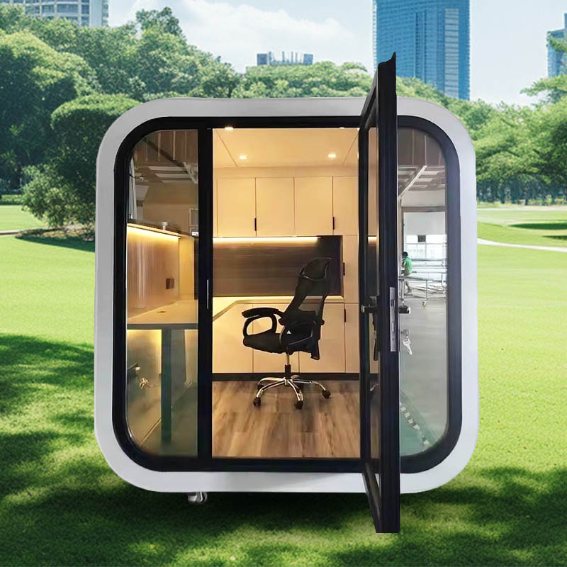 Container Home Space Capsule Escritório Férias Apple Cabin